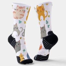 Calcetines zócalos dorables para gato Personalizado - Diverti