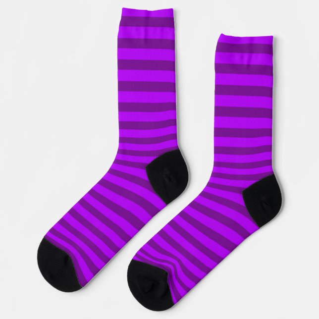 Calcetines Zócalos rayados de uva morada (Izquierda)