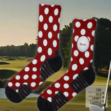 Zócalos rojos de golf, bolas de golf Motif. Y su n