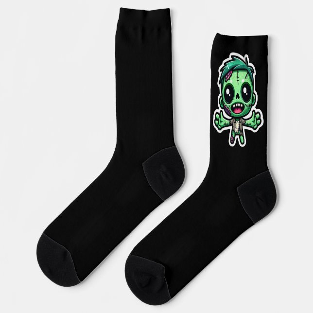 Calcetines zombie lindo y divertido (Izquierda)