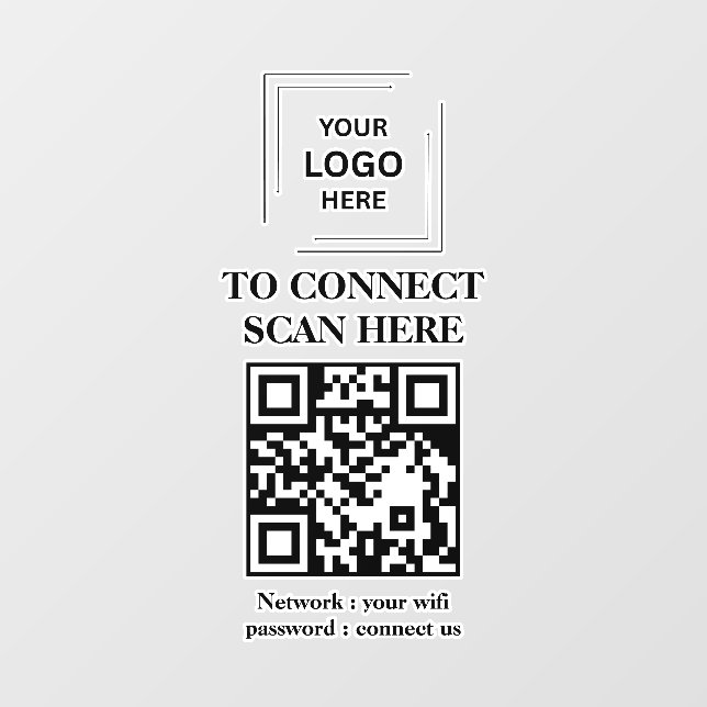 Calcomanía adhesiva para ventana con código QR de  (Hoja)