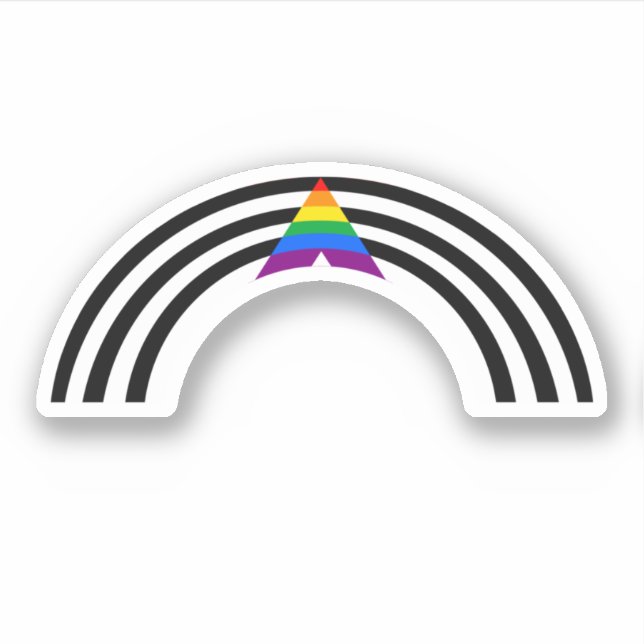 CALCOMANÍA ARCOÍRIS DE APOYO LGBTQ (Anverso)