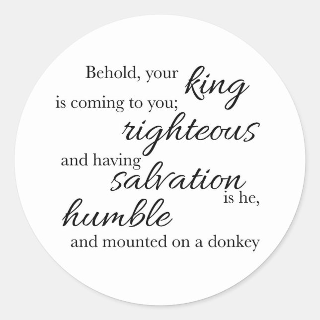 Calcomanía Behold Your King (Anverso)