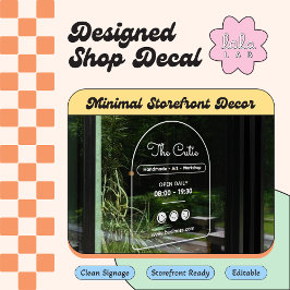 Calcomanía Blanca de Moda para la Fachada de una T