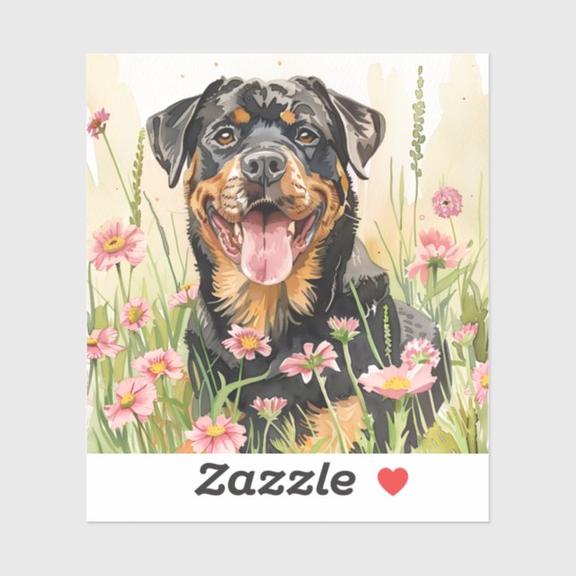 Calcomanía - Calcomanía de Rottweiler (Hoja)