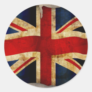 Calcomanía Clásica Redonda Union Jack