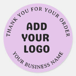 Calcomanía Comercial Simple Lavanda Agrega Tu Logo