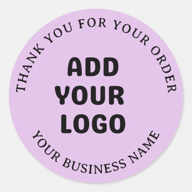 Calcomanía Comercial Simple Lavanda Agrega Tu Logo (Anverso)