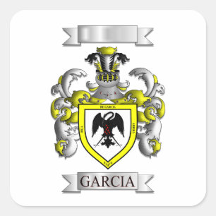 Calcomanía cuadrada Apellido de la familia Garcia