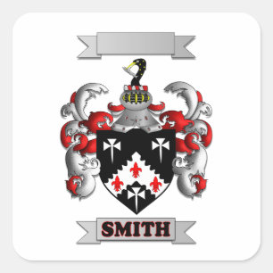 Calcomanía Cuadrada Apellido de la Familia Smith y