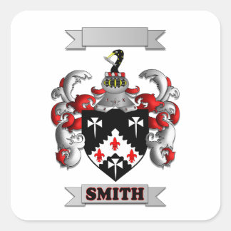 Calcomanía Cuadrada Apellido de la Familia Smith y