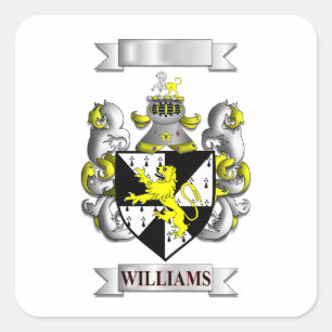 Calcomanía Cuadrada Apellido Familia Williams Y Es