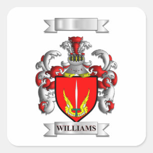 Calcomanía cuadrada apellido Williams Familia y es