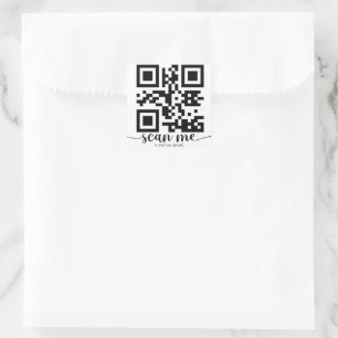 Calcomanía cuadrada de código Qr personalizado