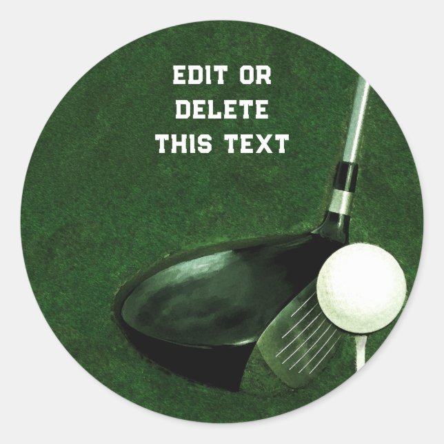 Calcomanía cuadrada de golf (Anverso)