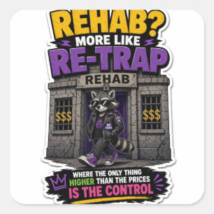 Calcomanía cuadrada de mapache Anti AA Re-Trap