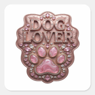 Calcomanía cuadrada de oro desprendible para amant