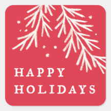 Calcomanía cuadrada de Winter Wonder