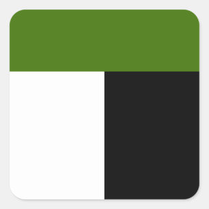 Calcomanía cuadrada del emblema de la población de