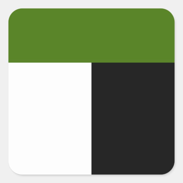 Calcomanía cuadrada del emblema de la población de (Anverso)