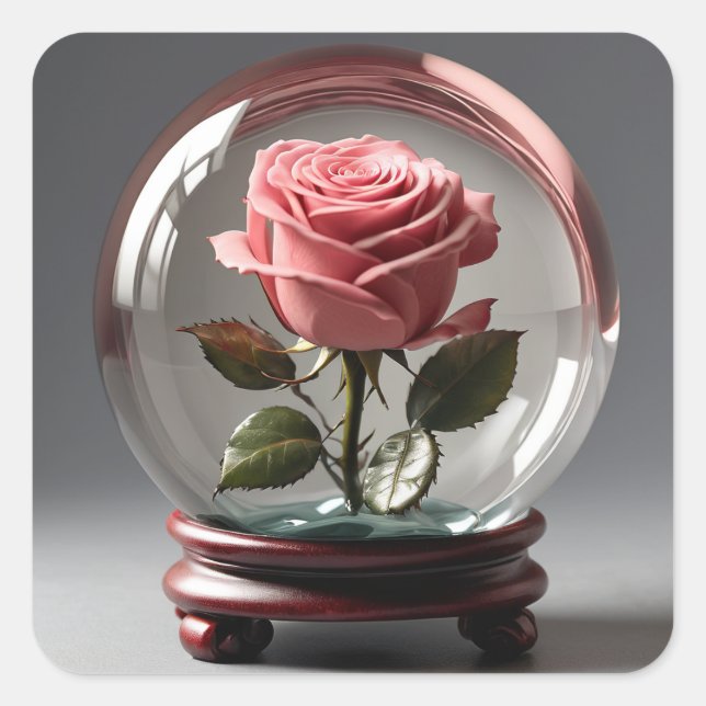 calcomanía cuadrada elegante. (Anverso)