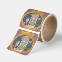 Calcomanía Cuadrada Grande – Diseño de Arte Inspir