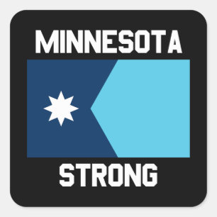 Calcomanía cuadrada Minnesota Strong