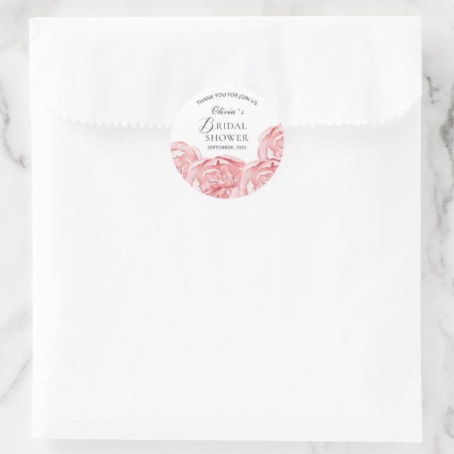Calcomanía cuadrada para la ducha de la novia mode (Bolso)