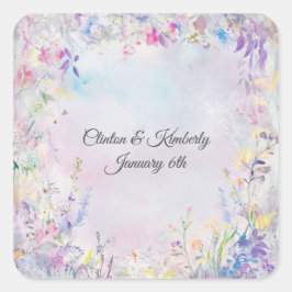 Calcomanía cuadrada personalizable Amara