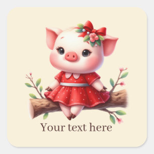 Calcomanía cuadrada personalizable para amantes de