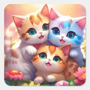 Calcomanía Cute kittens