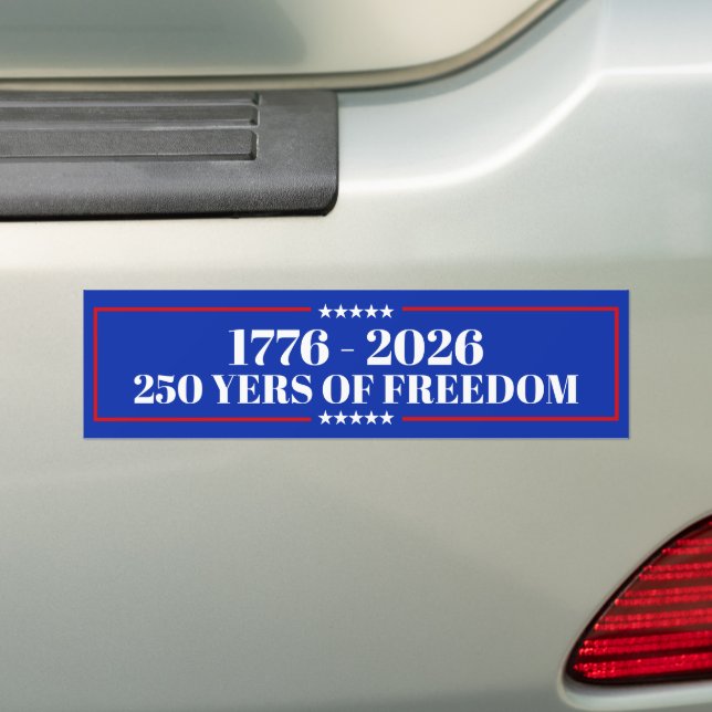 Calcomanía de 250 años de libertad | EE. UU. 1776– (en coche)