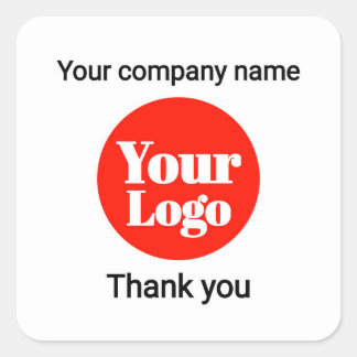Calcomanía de agradecimiento con logotipo personal
