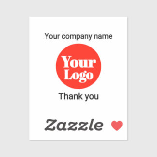 Calcomanía de agradecimiento con logotipo personal