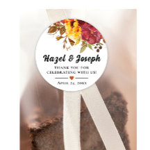 Calcomanía de agradecimiento con tema de otoño