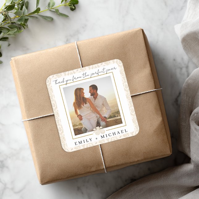 Calcomanía de agradecimiento de foto de pera perfe (Photo Sticker)