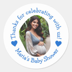 Calcomanía de agradecimiento de foto personalizada