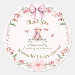 Calcomanía de agradecimiento de osito de peluche f