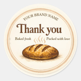 Calcomanía de agradecimiento de panadería - Diseño