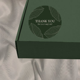 Calcomanía de agradecimiento de patrón de hoja mod