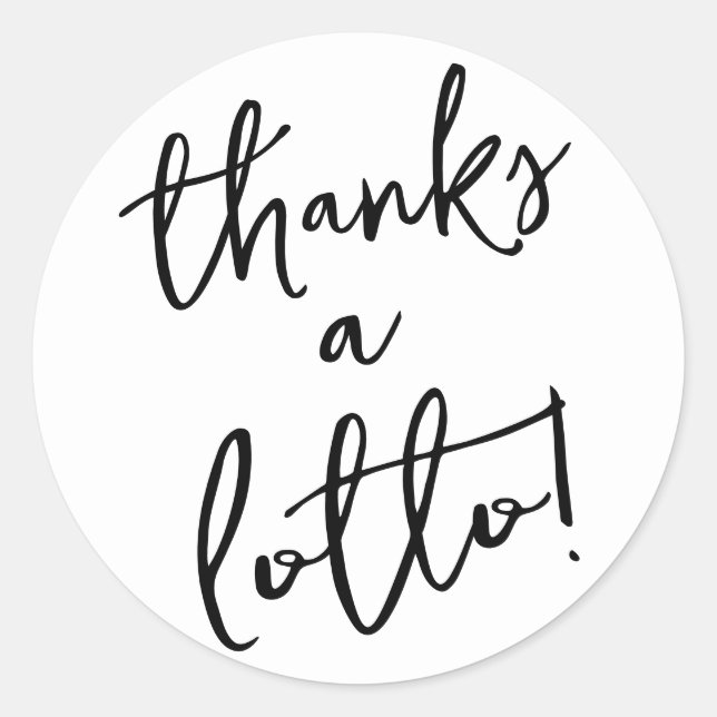 Calcomanía de agradecimiento en blanco y negro (Anverso)