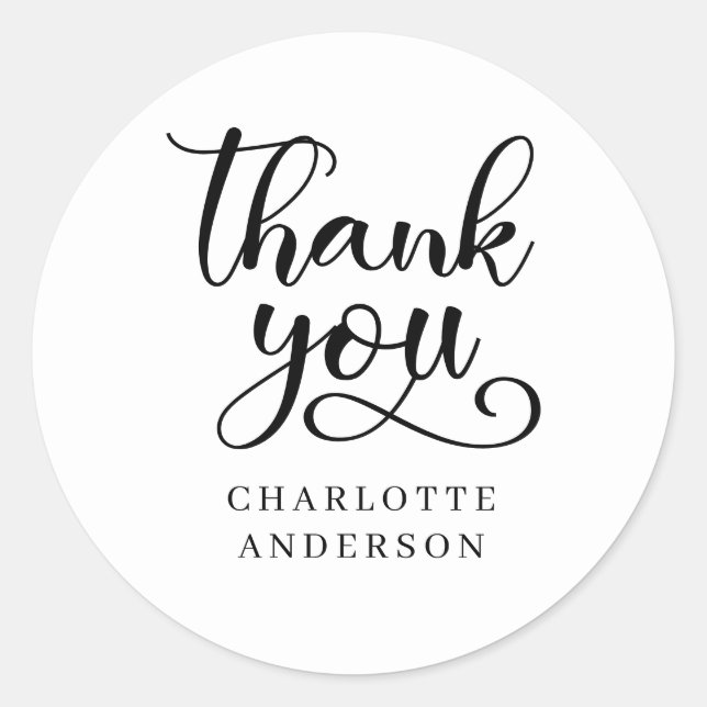 Calcomanía de agradecimiento específica del client (Anverso)