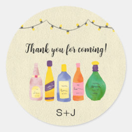 Calcomanía de agradecimiento para abastecer el bar