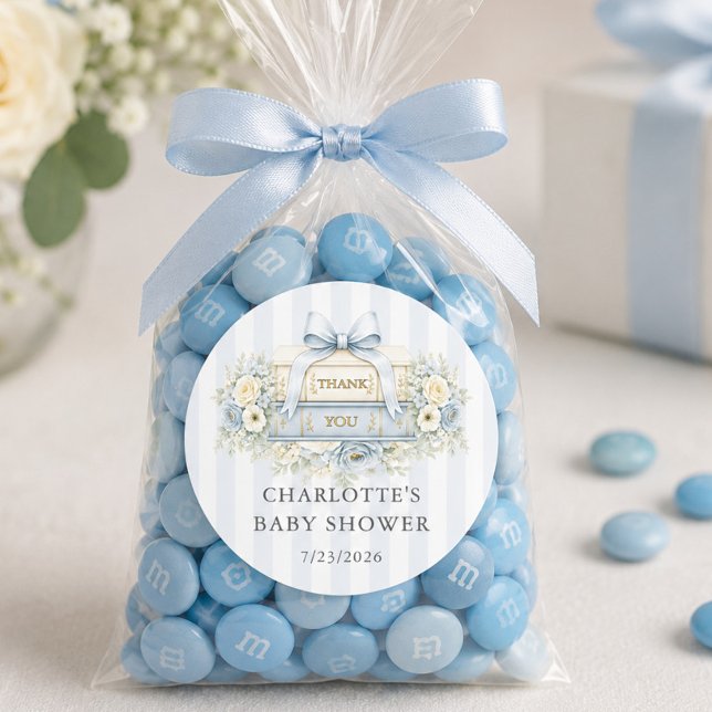 Calcomanía de agradecimiento para baby shower con  (Subido por el creador)