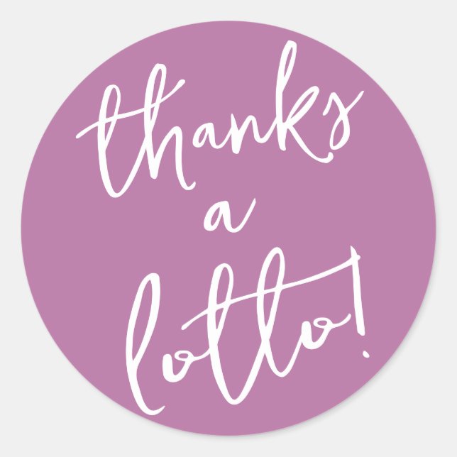 Calcomanía de agradecimiento púrpura Lotto Favorit (Anverso)