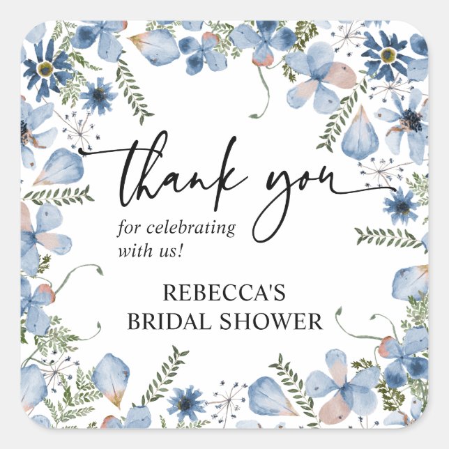 Calcomanía de agradecimiento redonda / cuadrada az (Anverso)