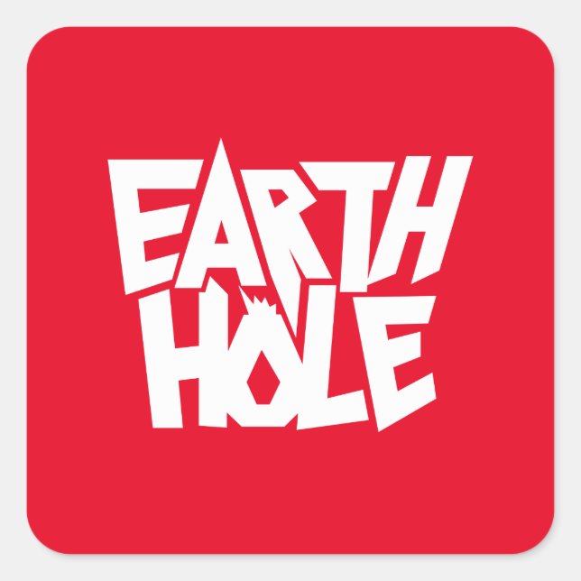 Calcomanía de Agujero de la Tierra Rojo (Anverso)
