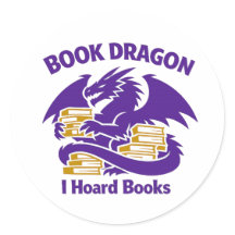 Calcomanía de Amante de Libros | Dragón de Libros