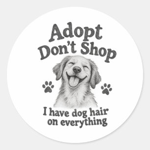 Calcomanía de amante de perros Adoptar No Comprar