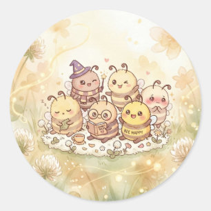 Calcomanía de Amigos Abejas Felices
